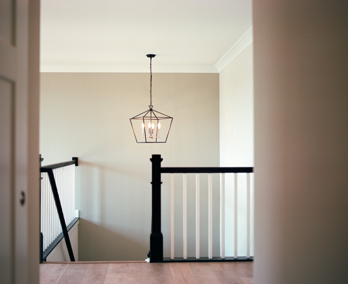 freshly painted upstairs residential stairwell by tbj