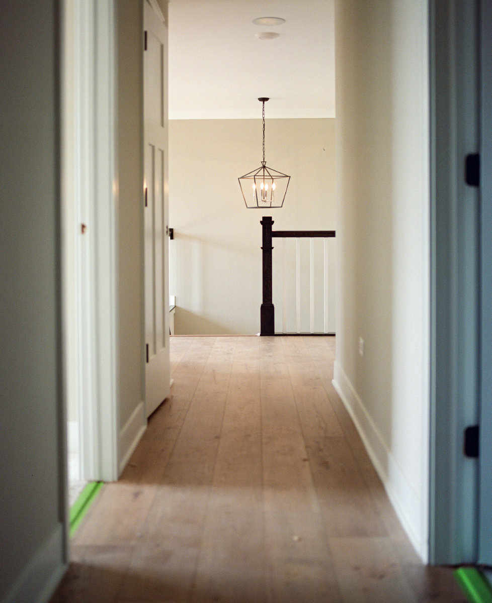 upstairs hallway new construction drywall and painting by tbj